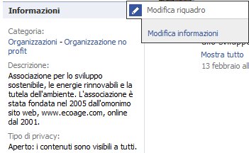 cambiare gruppo facebook