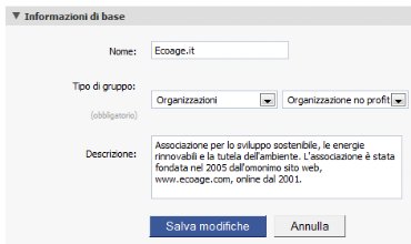cambiare nome gruppo