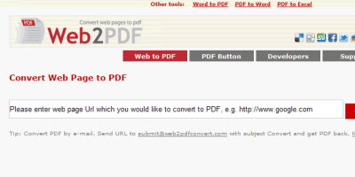 COME CREARE FILE PDF WEB2CONVERT