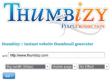 creare una immagine di un sito web