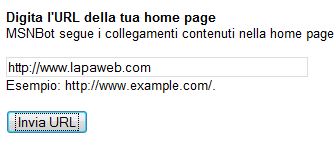 SEGNALARE UNA URL SUL MOTORE DI RICERCA BING