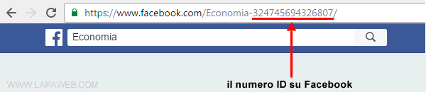 il numero ID utente quando appare sulla barra del browser