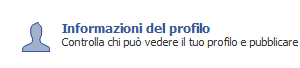 informazioni sul profilo