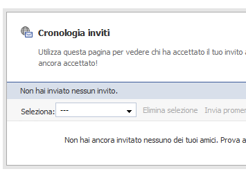 CRONOLOGIA INVITI SU FACEBOOK