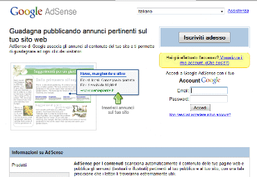iscrizione Adsense