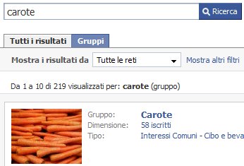 iscrizione gruppo facebook