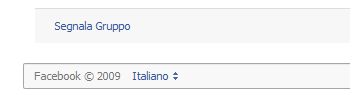 link segnala abuso su Facebook