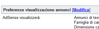 modifica dimensioni carattere adsense