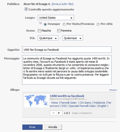 newsletter facebook