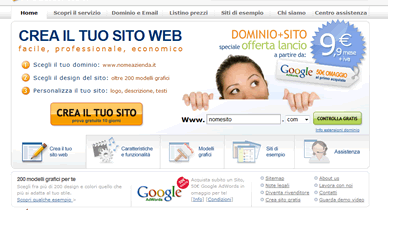 come creare un sito web