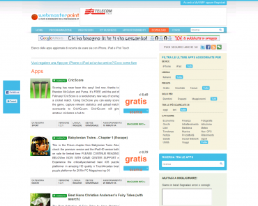 APPLICAZIONI SU WEBMASTERPOINT