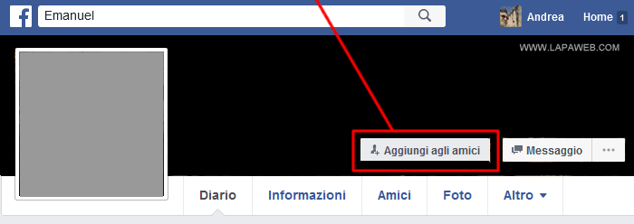 se appare il pulsante AGGIUNGI AGLI AMICI allora la persona ha rifiutato la richiesta