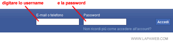 Entrare su Facebook con uno dei due account