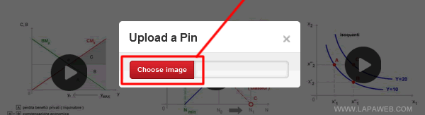 cliccare sul pulsante CHOOSE IMAGE e selezionare l'immagine dal computer