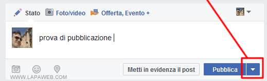 clicco sul pulsante a forma di triangolo