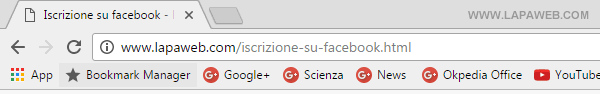 digitare l'indirizzo URL della pagina web da stampare in PDF