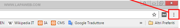 premere sul men&ugrave; principale