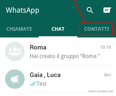 cliccare su CONTATTI per vedere la rubrica dei contatti