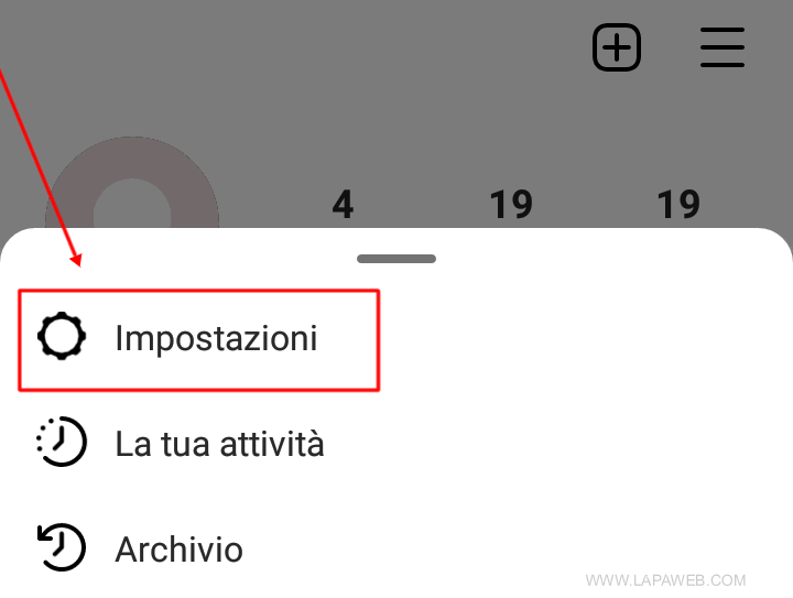 le impostazioni di Instagram