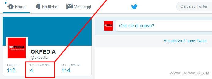 CANCELLARE FOLLOWING SU TWITTER