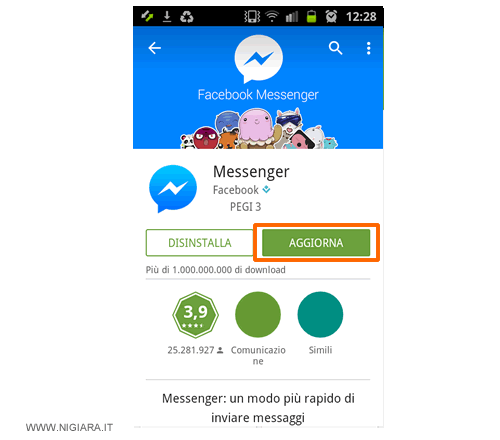 premi su Aggiorna 