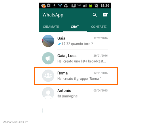 cerca il gruppo dove vuoi aggiungere un amministratore