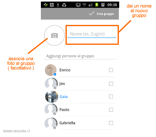 la scelta del nome da dare al nuovo gruppo