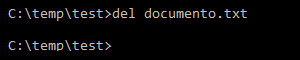 la cancellazione del file nella directory