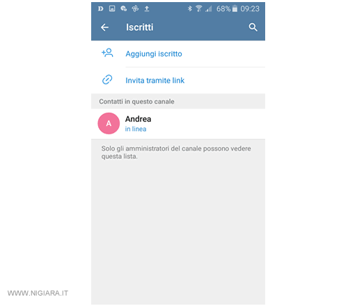 scegli il modo per aggiungere il contatto