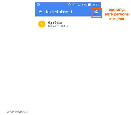 come aggiungere persone alla lista dei contatti bloccati