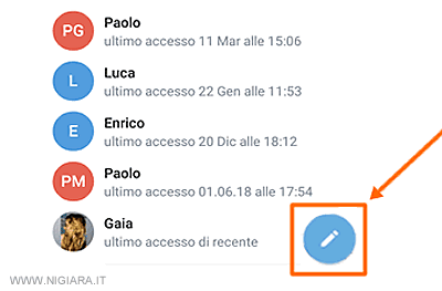 clicca sul pulsante in basso a destra
