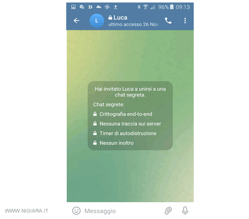 come avviare una chat segreta