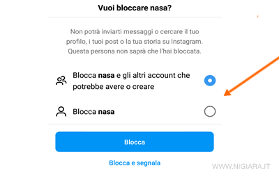 blocca la persona