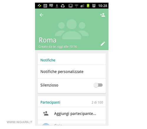 come cambiare le impostazioni del gruppo 