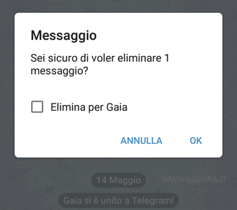 come si elimina un messaggio spedito per non farlo vedere al destinatario