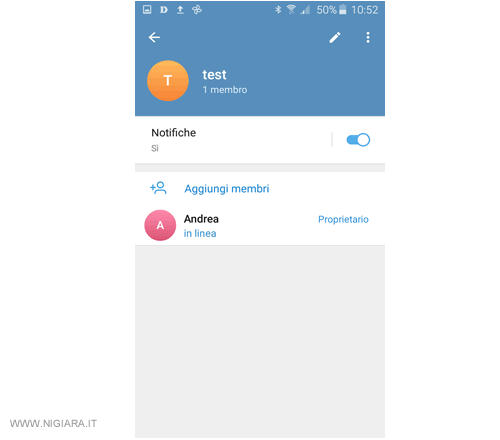 la persona è stata eliminata dal gruppo