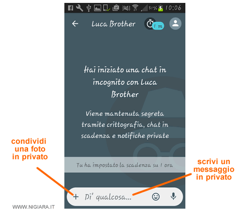 come avviare una chat in modalità incognito