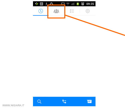 premi sull'icona dei gruppi chat su Facebook Messenger