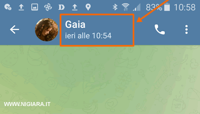 premi sul nome della persona