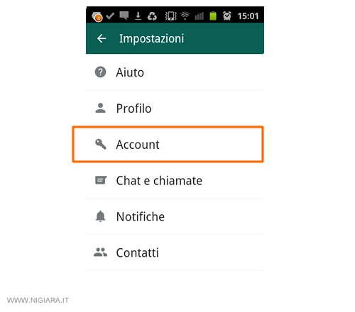 come cancellare l'account su Whatsapp