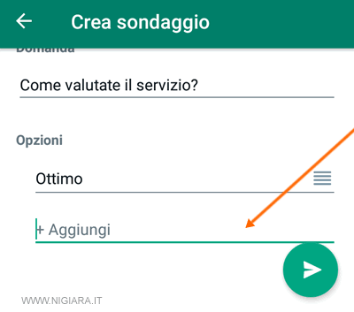 aggiungi un'altra opzione