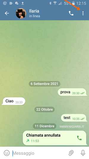seleziona tre punti