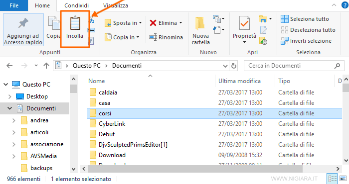 come trasferire un file su Windows
