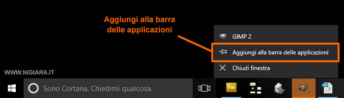 come rimuovere o inserire nuove icone sulla barra inferiore di Windows