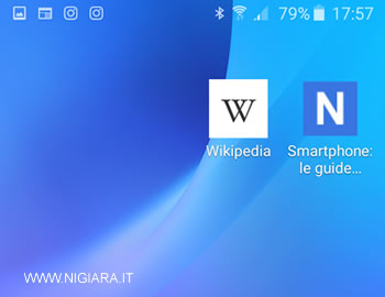 come inserire una nuova icona su ANDROID