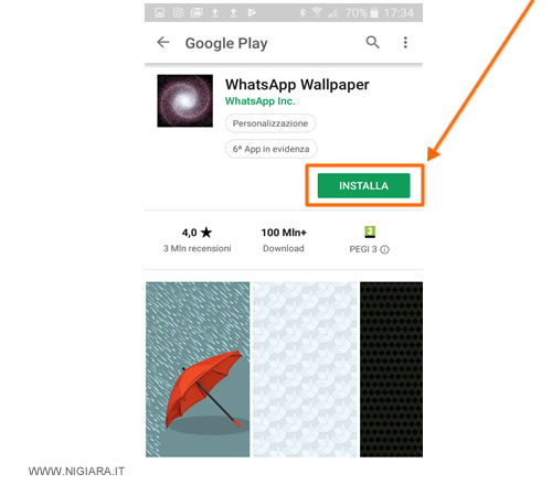 premere il pulsante Installa 