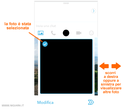 l'immagine è stata selezionata
