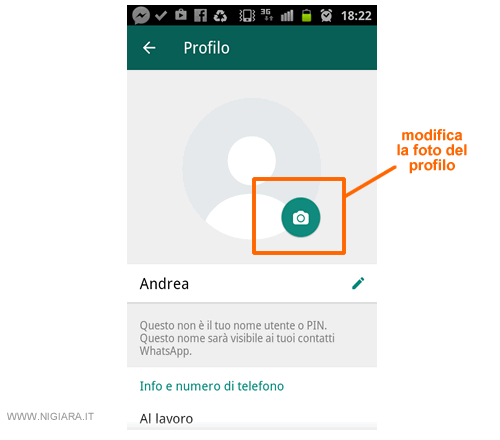 come sostituire la foto del profilo su Whatsapp