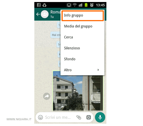 come cambiare la configurazione di un gruppo