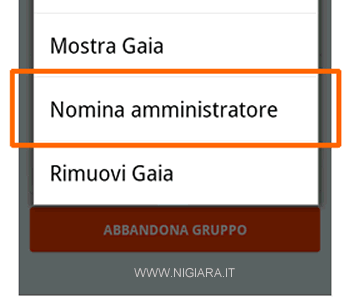 come nominare un altro amministratore del gruppo Whatsapp